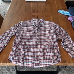 Brooks Brothers Red, White & Blue Plaid Button-Down Shirt
